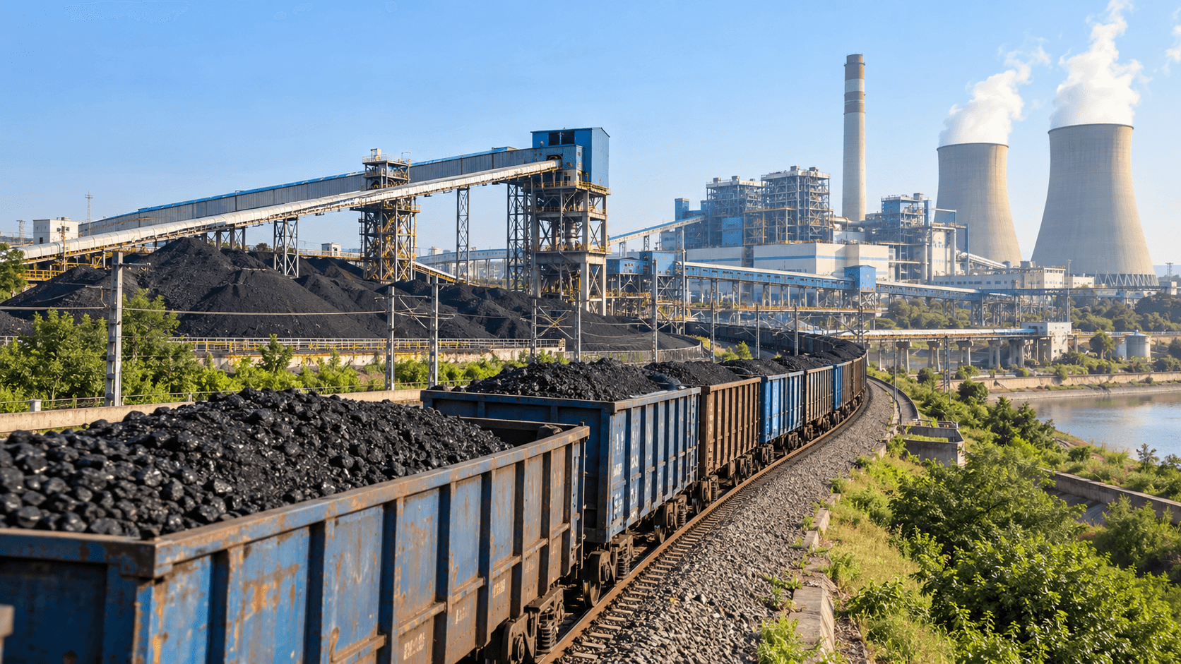 Coal supplies to power plants